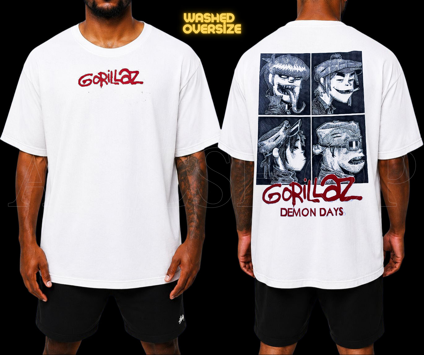 GORILLAZ BEYAZ RENK TSHİRT