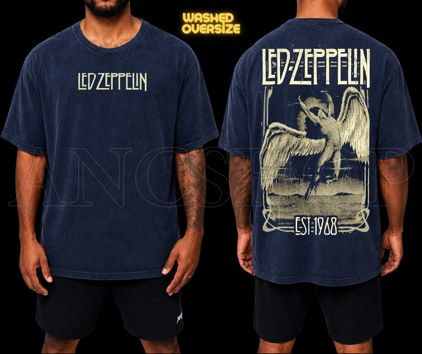 LED ZEPPELIN LACİVERT RENK TSHİRT