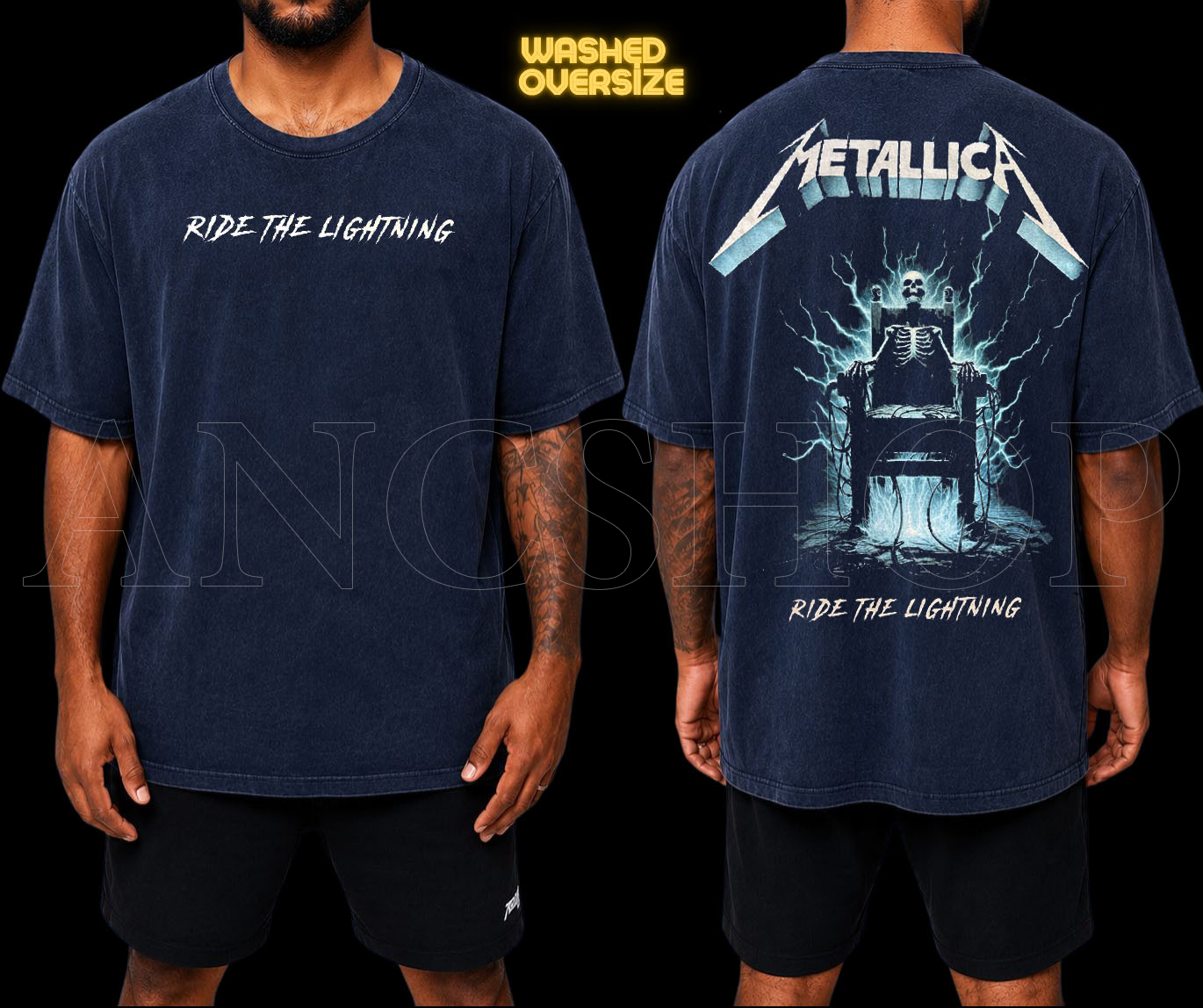 METALLICA LACİVERT RENK TSHİRT